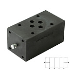PM-PSP-AB/10N_1950611 - Плита для реле давления, CETOP 03, каналы А, В сталь