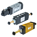 Распределители пневматические с электромагнитным управлением