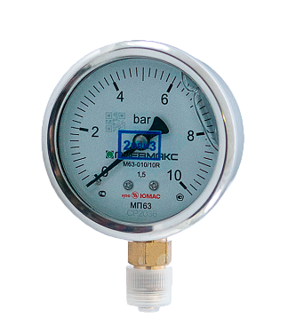 M63-010/10R_(без поверки) - Манометр вибростойкий