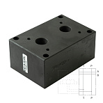 P4D-D3/21_1561451 - Плита для батарейного монтажа, СЕТОР 3, P-T резьбовые;  A-B сбоку, сталь