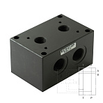 P4D-P/21_EC5434P - Плита для батарейного монтажа, СЕТОР 5; Р и Т (G1/2"), A-B (G3/4") сзади