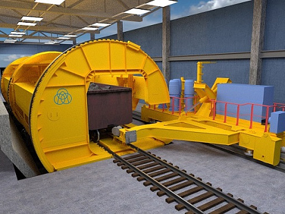 Гидросистема CTR-KV1121 позиционера для подачи груженых полувагонов для разгрузки в вагоноопрокидыватель