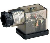 305.11.03L - Электроразъем с индикацией, 230V AC, DIN43650/B, к катушке типа МВ\MF, IP65, PG9