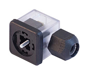 300.11.02L - Электроразъем c индикацией 110V AC, DIN 43650/A, IP65, PG11