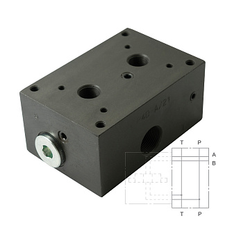 P4D-A/21_1561471 - Плита для монтажа  MRQA* + VR-I* и последующего монтажа плит P2D, сталь