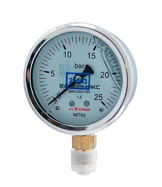 M63-025/10R_(без поверки) - Манометр вибростойкий