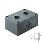 P4D-D3P/21_1561481 - Плита для батарейного монтажа, СЕТОР 3, P-T резьбовые;  A-B сзади, сталь