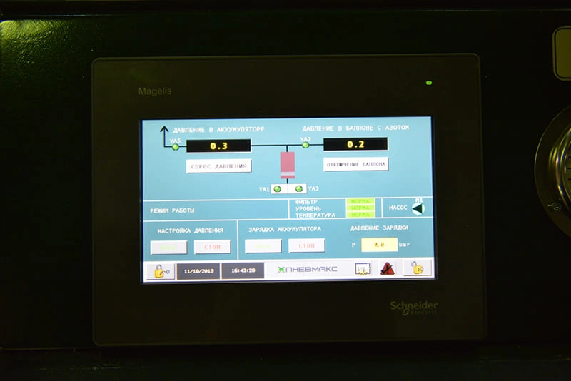 Агрегат заправки азотом CTR-KV1050-2-1 для гидроаккумуляторов кузнечно-прессового оборудования