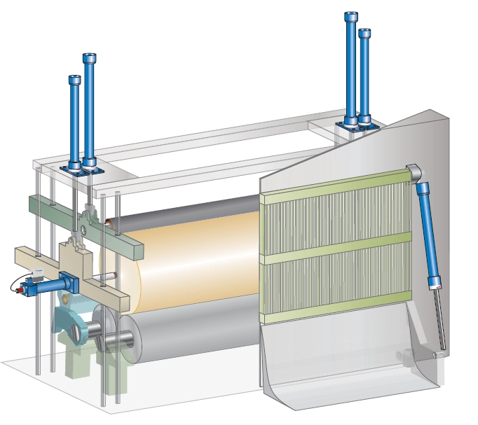 Привод натяжной системы раската (или наката)