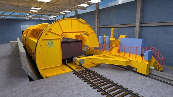 Гидросистема CTR-KV1121 позиционера для подачи груженых полувагонов для разгрузки в вагоноопрокидыватель