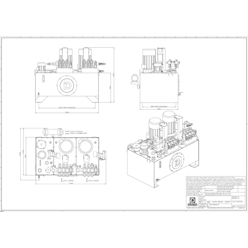 Гидропривод пресса для вулканизации ВГ-2-170М2