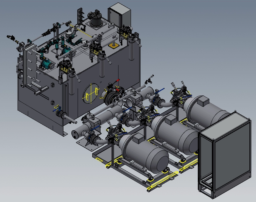 Гидростанция CTR-KV-C0068 для одновременного подъёма свода и фаз печи ДСП