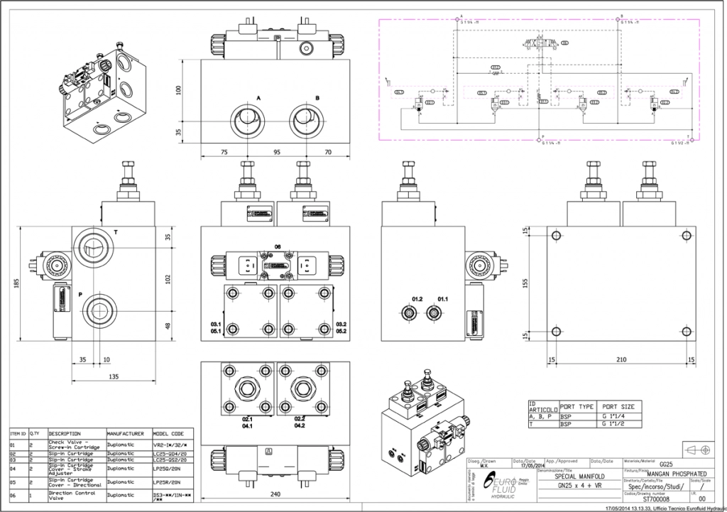 Гидроблок с элементами Дупломатик