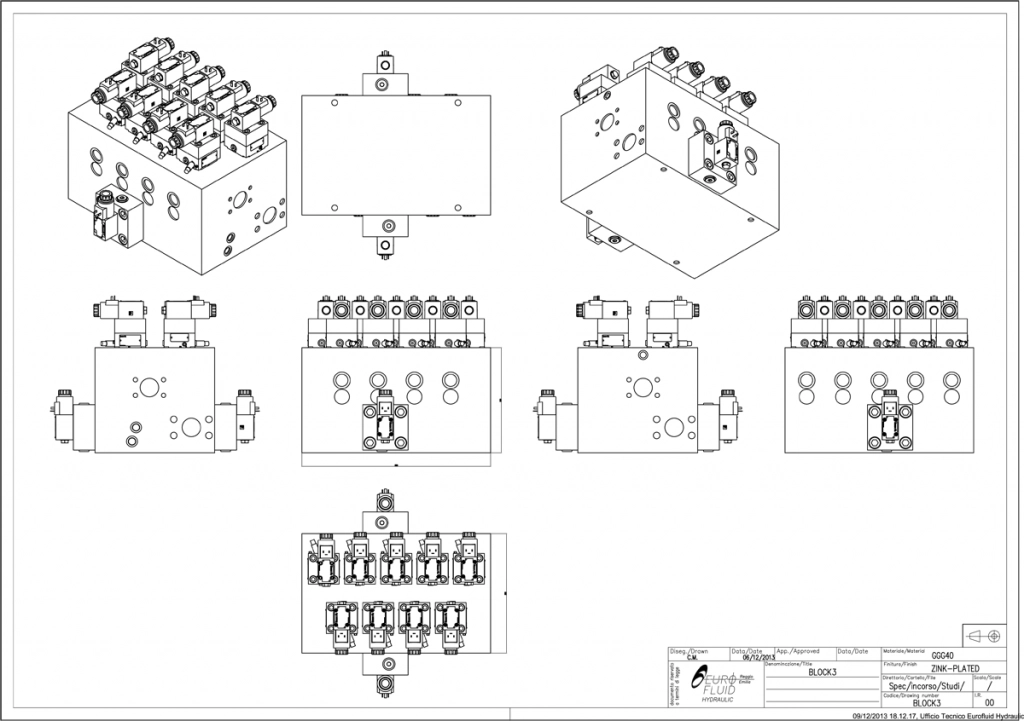 Чертеж блока в сборе