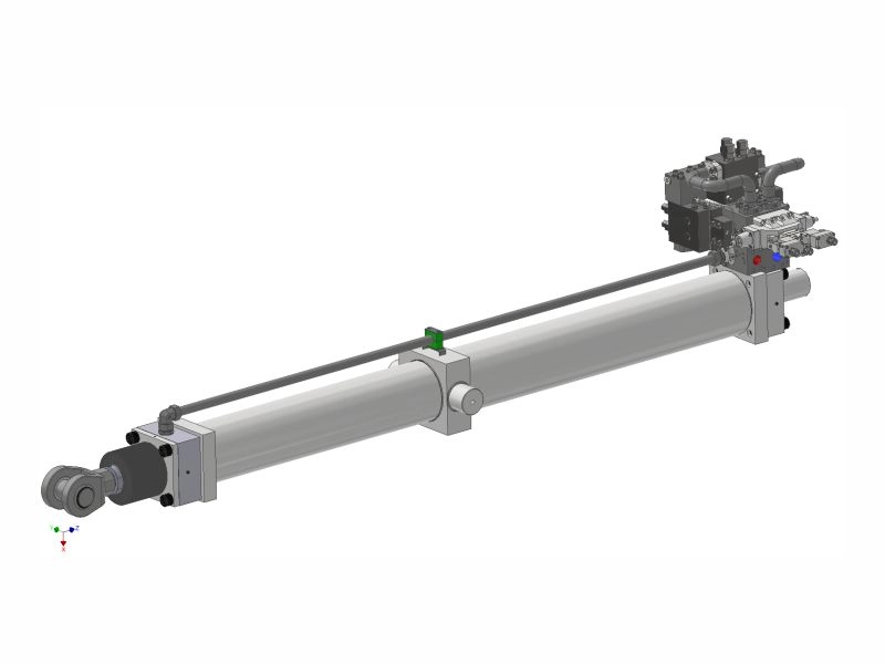 Цилиндр подъема желоба HC2L-200/110-2430-M3-0-11/3/1792/20/SP_liner trasduser 4-20mA_ATEX