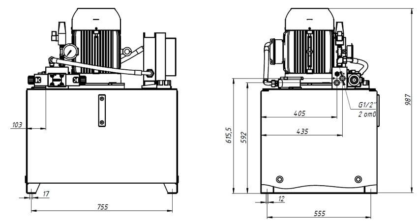 Гидростанция для подъема стола кристаллизатора литейной машины - CTR-KV0770