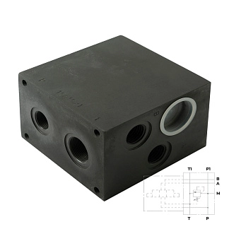 P4D-M*/30_PRK - Плита для батарейного монтажа с гнездом для предохранительного клапана PRK СЕТОР5