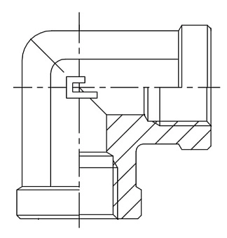 304209 - Уголок-соединитель с внутр. резьбой BSP