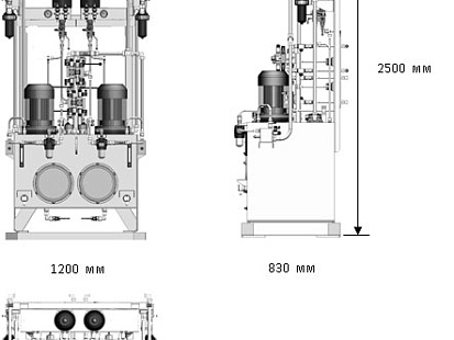 Насосная станция CTR-KV-C0907 для управления шиберными затворами промежуточного ковша 4-х ручьевой машины непрерывного литья заготовок