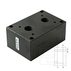 P4D-D3/21_1561451 - Плита для батарейного монтажа, СЕТОР 3, P-T резьбовые;  A-B сбоку, сталь