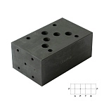 EB665_0713543 - Плита модульная CETOP 05, для реле давления, 2 отвода от канала P