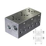 EM235/3YM - Плита для распределителей и клапанов, трехместная, CETOP 05