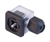 300.11.01L_GDA3RV90T21R_A1T1012ARV2R - Электроразъем с индикацией, 24V AC/DC, DIN 43650/A, IP65