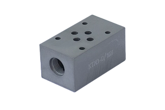 KTM3-D/10N - Плита для 2-х клапанов КТ08 в каналах А и В (электрогидрозамки), сталь