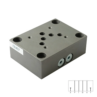 EB407 - Плита-переходник, CETOP 07-CETOP 05, X и Y - заглушены