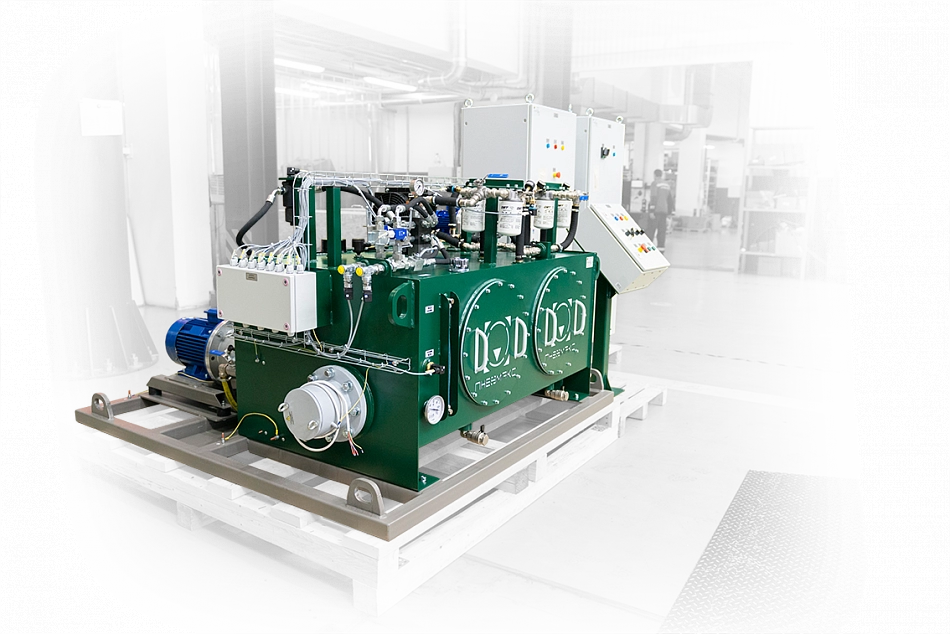 Гидростанция для управления гидроцилиндром, приводящим в движение механизм трубы Вентури