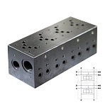 EM235/4YM - Плита для распределителей и клапанов, четырехместная, CETOP 05