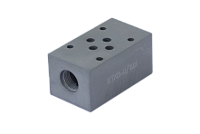 KTM3-D/10N - Плита для 2-х клапанов КТ08 в каналах А и В (электрогидрозамки), сталь