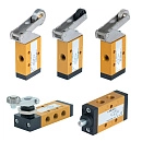 228 - Распределитель пневматический с механическим управлением (рычаг)