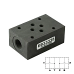 PM-1/PT-3/8_S950561_EB33338 - Плита модульная CETOP 03, отводы G3/8" от каналов P и T, сталь