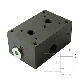 P4D-A/21_1561471 - Плита для монтажа  MRQA* + VR-I* и последующего монтажа плит P2D, сталь