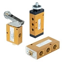 224 - Распределитель пневматический с механическим управлением (рычаг/кнопка/тумблер)