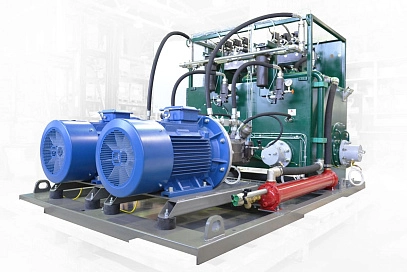 Система управления гидравлической станции автоматизированного погрузочного комплекса сыпучих материалов