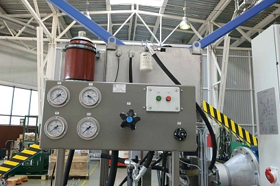 Система управления насосной станции стенда испытаний и промывки линейных приводов