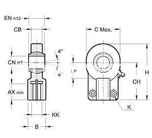 Наконечники штока со сферическим шарниром LSF