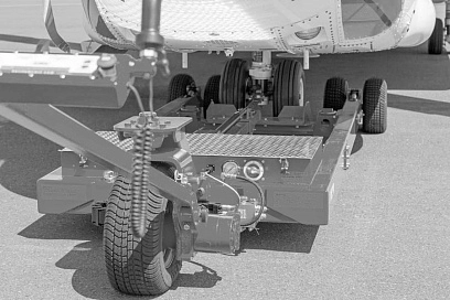 CTR-KV1224-3 Тележка вертолетная буксировочная для Ми-8, с гидравлическим приводом, самоходная