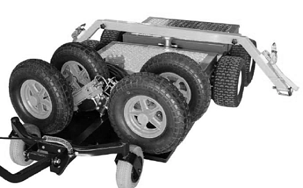 CTR-KV1224-8 Тележка вертолетная буксировочная для АНСАТ, с электромеханическим приводом, самоходная, частичной погрузки, с комплектом задних подкатных колесных опор