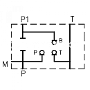 Плита для редукционных клапанов, CETOP 03, P-Т=G3/8", Р-перекрыт EC3438PR